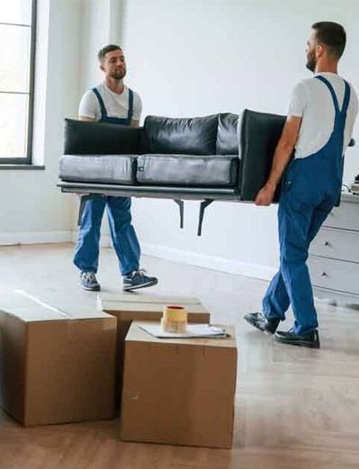 In-home furniture movers Dubai protecting floors and walls during relocation